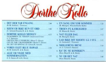 CD Dorthe Kollo - Det Der Var Engang - DÄNISCH - RAR